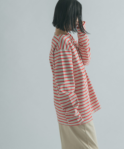 FORK&SPOON(フォークアンドスプーン)の「『ユニセックス』FORK&SPOON ボートネックボーダー(Tシャツ/カットソー・メンズ・ホワイト系その他/ブラック系その他/グレー系その他/ブラウン系その他・4/3/5)」の11枚目の写真