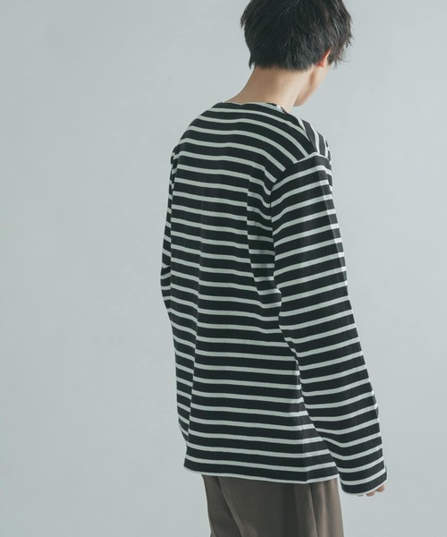 FORK&SPOON(フォークアンドスプーン)の「『ユニセックス』FORK&SPOON ボートネックボーダー(Tシャツ/カットソー・メンズ・ホワイト系その他/ブラック系その他/グレー系その他/ブラウン系その他・4/3/5)」の15枚目の写真