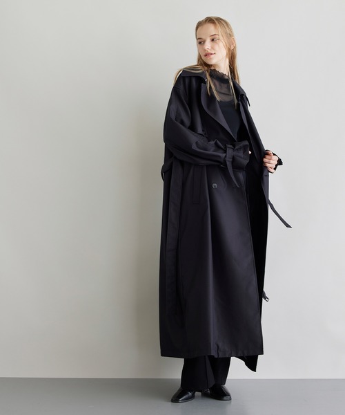 NOISE MAKER(ノイズメーカー)の「【撥水・花粉防止生地使用】オーバーサイズトレンチコート(トレンチコート・レディース・ブラック/ベージュ・36/38)」の5枚目の写真