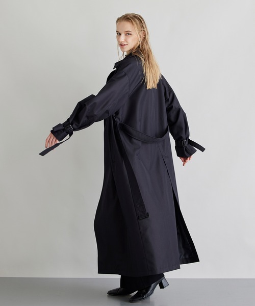 NOISE MAKER(ノイズメーカー)の「【撥水・花粉防止生地使用】オーバーサイズトレンチコート(トレンチコート・レディース・ブラック/ベージュ・36/38)」の6枚目の写真