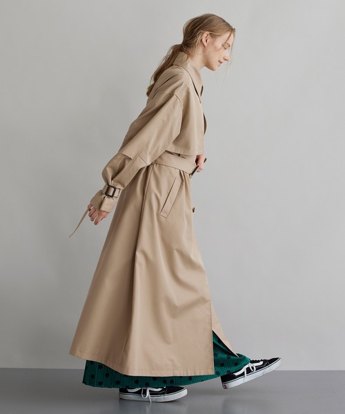 NOISE MAKER(ノイズメーカー)の「【撥水・花粉防止生地使用】オーバーサイズトレンチコート(トレンチコート・レディース・ブラック/ベージュ・36/38)」の10枚目の写真