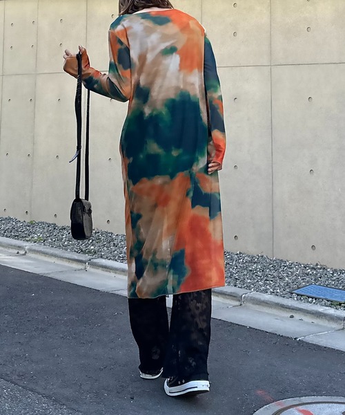 mi via loca（ミヴィアロカ）の「チュールタイダイレイヤードワンピース（ワンピース・レディース・レッド/グリーン/グレー・FREE）」の19枚目の写真