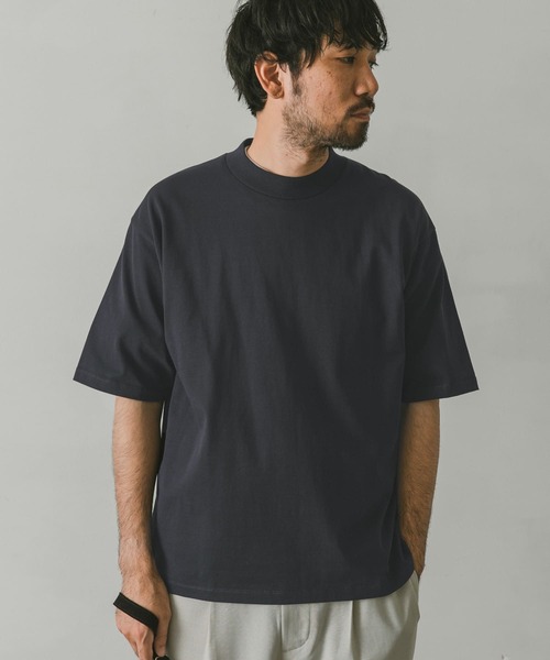 URBAN RESEARCH DOORS(アーバンリサーチドアーズ)の「モックネックタフTシャツ(Tシャツ/カットソー・メンズ・ホワイト/チャコールグレー/ベージュ/グリーン・MEDIUM/LARGE)」の3枚目の写真