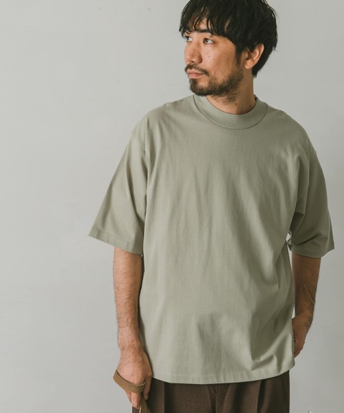 アレハンドロ ベージュ Tシャツ Healthknit | ヘルスニット オープンエンドドライ ヘンリーネック半袖T