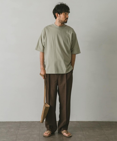 URBAN RESEARCH DOORS(アーバンリサーチドアーズ)の「モックネックタフTシャツ(Tシャツ/カットソー・メンズ・ホワイト/チャコールグレー/ベージュ/グリーン・MEDIUM/LARGE)」の19枚目の写真