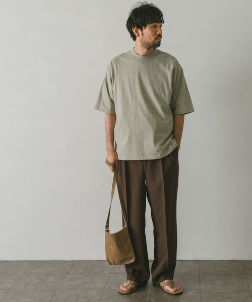 URBAN RESEARCH DOORS(アーバンリサーチドアーズ)の「モックネックタフTシャツ(Tシャツ/カットソー・メンズ・ホワイト/チャコールグレー/ベージュ/グリーン・MEDIUM/LARGE)」の20枚目の写真