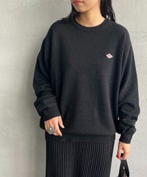 [DANTON/ダントン] ワンポイントクルーネック プルオーバーニット