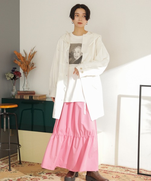 ROSE BUD（ローズバッド）の「オーバーサイズマウンテンパーカ（マウンテンパーカー・レディース・カーキ/ホワイト・ONE SIZE/FREE）」の8枚目の写真