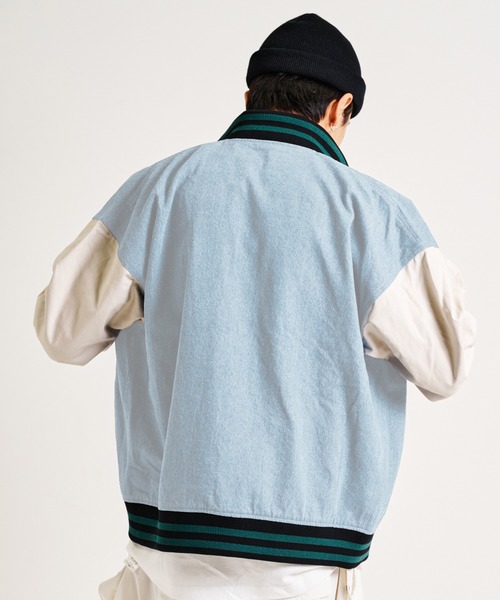 GALLIS ADDICTION（ガリスアディクション）の「GA DENIM VARSITY JKT/デニム スタジャン（スタジャン・メンズ・サックスブルー/インディゴブルー・M/L）」の14枚目の写真