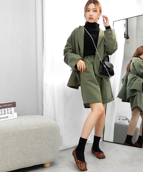 minia(ミニア)の「ワイドスクエアフラットシューズ ◆(パンプス・レディース・ブラック/ゴールド/アイボリー/グリーン/レオパード・LL/S/M/L)」の12枚目の写真