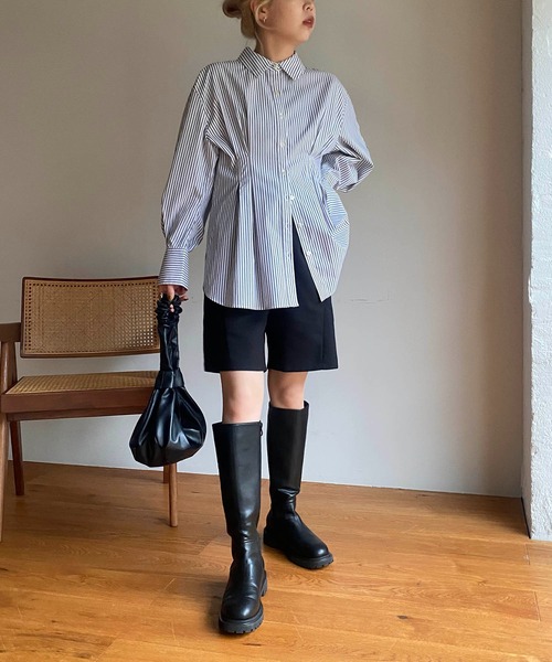 CAPRICIEUX LE'MAGE（カプリシューレマージュ）の「サイドベルトショートパンツ（その他パンツ・レディース・ブラック/ホワイト系その他・38/36）」の19枚目の写真