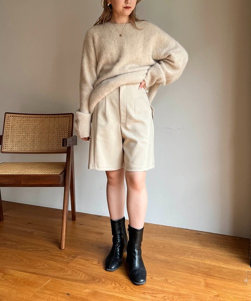 CAPRICIEUX LE'MAGE（カプリシューレマージュ）の「サイドベルトショートパンツ（その他パンツ・レディース・ブラック/ホワイト系その他・38/36）」の7枚目の写真