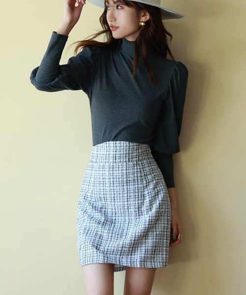 SAISON DE PAPILLON(セゾンドパピヨン)の「ツイード生地ペチパン付きミニスカート(スカート・レディース・ホワイト/ブラック/ピンク・S/M/L)」の11枚目の写真