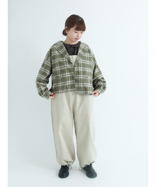 Samansa Mos2(サマンサ モスモス)の「オーバーレースフリル襟ブラウス(シャツ/ブラウス・レディース・ブラウン/キナリ/チャコール・フリ-)」の5枚目の写真