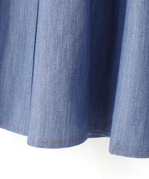 FREE'S MART（フリーズマート）の「【Sシリーズ対応】配色ステッチバックレースアップスカート（スカート・レディース・ブラック/ブラウン/ブルー/カーキ・MEDIUM/X-SMALL/SMALL）」の8枚目の写真