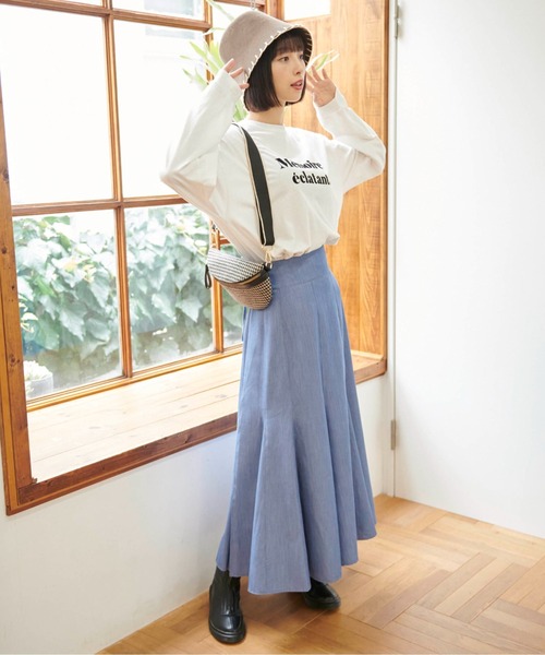 FREE'S MART（フリーズマート）の「【Sシリーズ対応】配色ステッチバックレースアップスカート（スカート・レディース・ブラック/ブラウン/ブルー/カーキ・MEDIUM/X-SMALL/SMALL）」の19枚目の写真