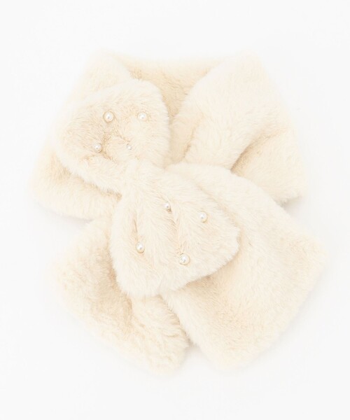 ANY（エニィ）の「リボンマフラー（マフラー・キッズ・アイボリー系/ピンク系/ライラック系8・F）」の5枚目の写真