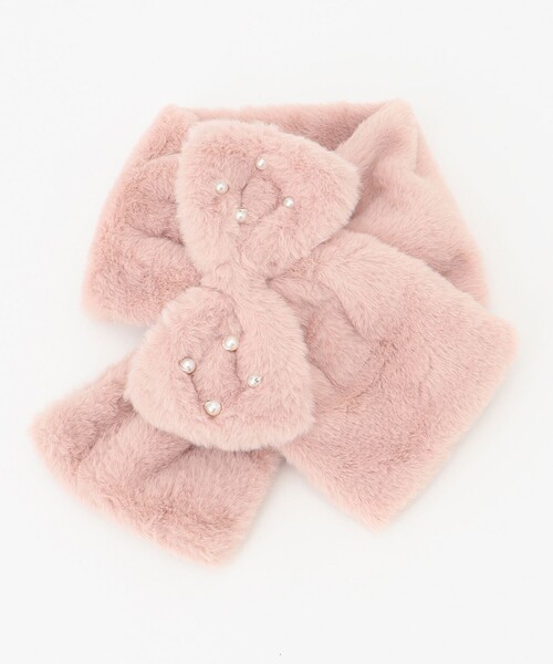 ANY（エニィ）の「リボンマフラー（マフラー・キッズ・アイボリー系/ピンク系/ライラック系8・F）」の6枚目の写真