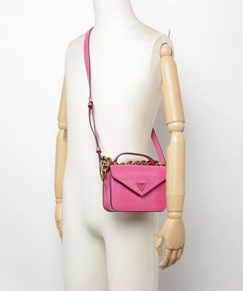 Guess(ゲス)の「RETOUR Mini Top Handle Crossbody(ショルダーバッグ・レディース・ピンク/イエロー/ブルー・ONE SIZE)」の17枚目の写真