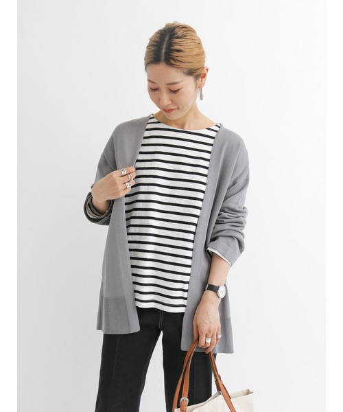 Samansa Mos2 blue（サマンサモスモスブルー）の「◎トッパーカーディガン（カーディガン/ボレロ・レディース・ブラック/ベージュ/ブラウン/グレー・ﾌﾘ-）」の2枚目の写真