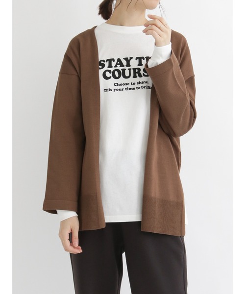 Samansa Mos2 blue（サマンサモスモスブルー）の「◎トッパーカーディガン（カーディガン/ボレロ・レディース・ブラック/ベージュ/ブラウン/グレー・ﾌﾘ-）」の10枚目の写真