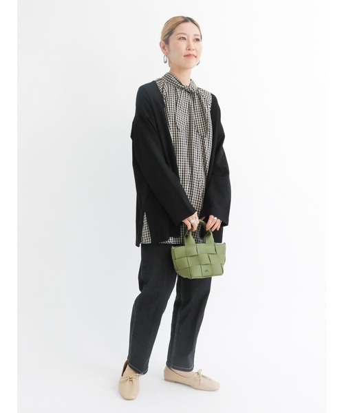 Samansa Mos2 blue（サマンサモスモスブルー）の「◎トッパーカーディガン（カーディガン/ボレロ・レディース・ブラック/ベージュ/ブラウン/グレー・ﾌﾘ-）」の12枚目の写真