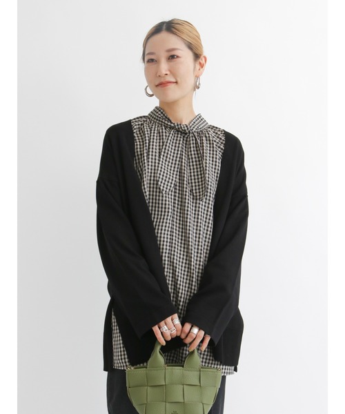 Samansa Mos2 blue（サマンサモスモスブルー）の「◎トッパーカーディガン（カーディガン/ボレロ・レディース・ブラック/ベージュ/ブラウン/グレー・ﾌﾘ-）」の14枚目の写真