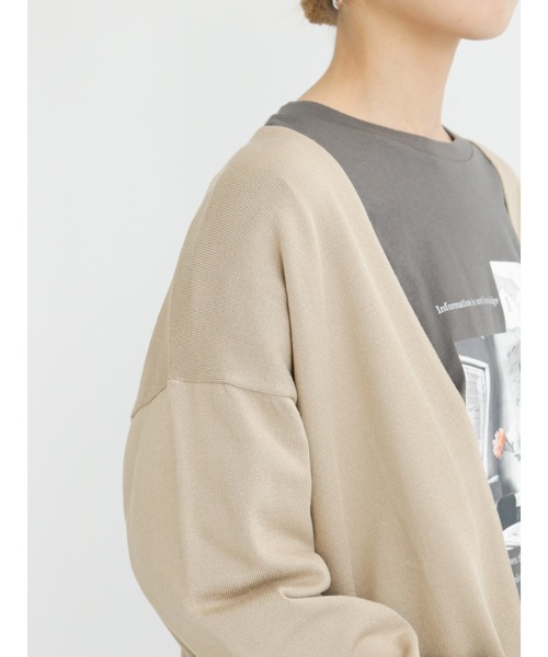 Samansa Mos2 blue（サマンサモスモスブルー）の「◎トッパーカーディガン（カーディガン/ボレロ・レディース・ブラック/ベージュ/ブラウン/グレー・ﾌﾘ-）」の20枚目の写真