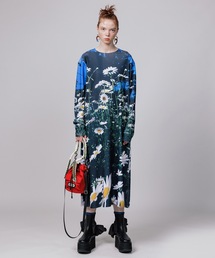 NON TOKYO ワンピース NON TOKYO(ノントーキョー)の「PRINT RIB LONG SLEEVE ONE