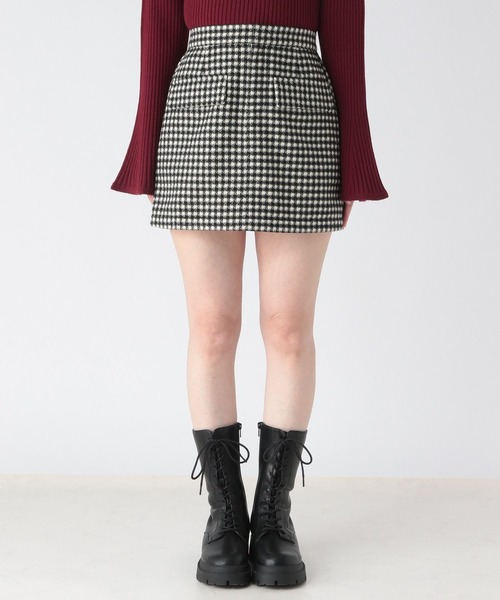 Sheller ミニスカート　パンツ　ブラウン チェック柄　ミニスカート Sheller ミニスカート パンツ ブラウン チェック柄 ミニスカート