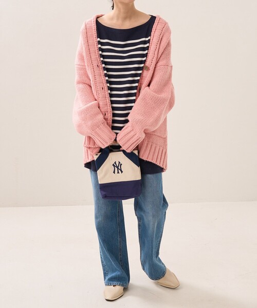 プリーツブリーズピンク ボレロカーディガン FREAK'S STORE（フリークスストア）の「ロービングVネック