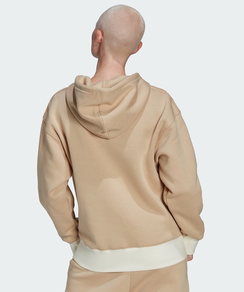 adidas（アディダス）の「トレフォイルグラフィック 刺しゅうパーカー / アディダスオリジナルス（パーカー・レディース・ベージュ/ブラック/ホワイト・MEDIUM/SMALL/XX-LARGE/LARGE/X-LARGE/X-SMALL）」の10枚目の写真