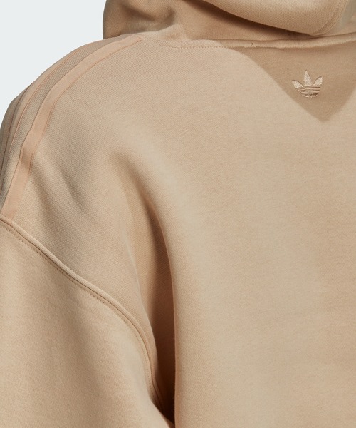 adidas（アディダス）の「トレフォイルグラフィック 刺しゅうパーカー / アディダスオリジナルス（パーカー・レディース・ベージュ/ブラック/ホワイト・MEDIUM/SMALL/XX-LARGE/LARGE/X-LARGE/X-SMALL）」の4枚目の写真