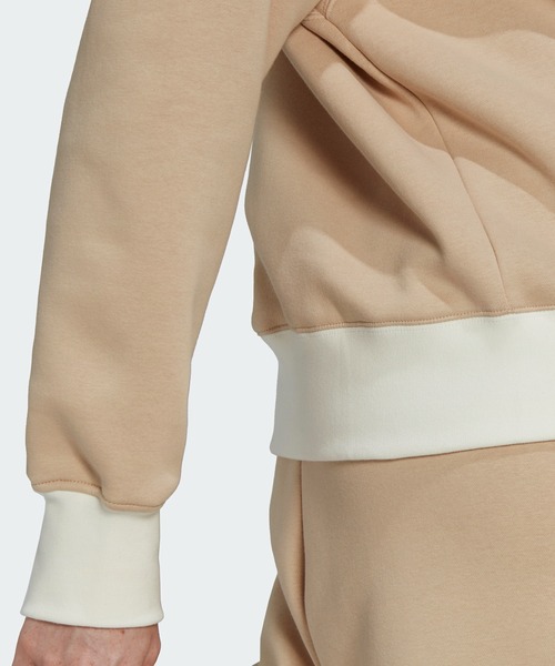 adidas（アディダス）の「トレフォイルグラフィック 刺しゅうパーカー / アディダスオリジナルス（パーカー・レディース・ベージュ/ブラック/ホワイト・MEDIUM/SMALL/XX-LARGE/LARGE/X-LARGE/X-SMALL）」の8枚目の写真