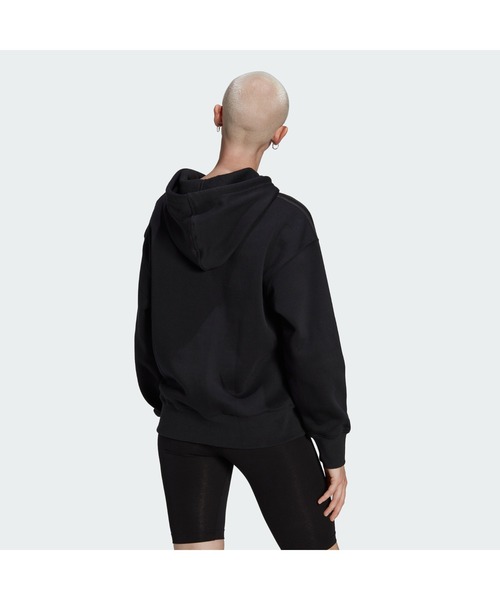 adidas（アディダス）の「トレフォイルグラフィック 刺しゅうパーカー / アディダスオリジナルス（パーカー・レディース・ベージュ/ブラック/ホワイト・MEDIUM/SMALL/XX-LARGE/LARGE/X-LARGE/X-SMALL）」の18枚目の写真