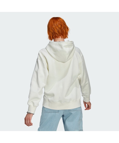 adidas（アディダス）の「トレフォイルグラフィック 刺しゅうパーカー / アディダスオリジナルス（パーカー・レディース・ベージュ/ブラック/ホワイト・MEDIUM/SMALL/XX-LARGE/LARGE/X-LARGE/X-SMALL）」の14枚目の写真