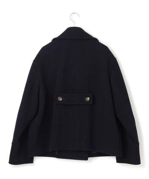 23区（ニジュウサンク）の「ヘリンボーン ショート ピーコート（ピーコート・レディース・ネイビー系/黄土色系・32）」の20枚目の写真