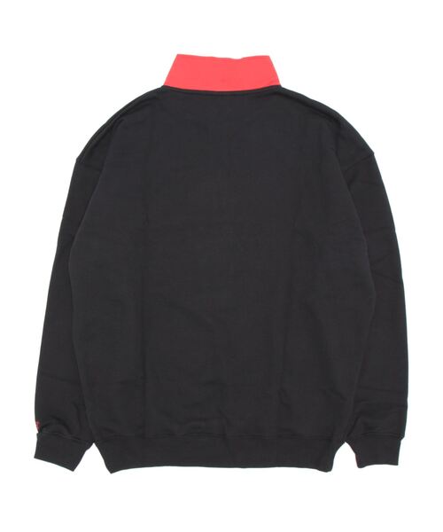 STARTER BLACK LABEL(スターターブラックレーベル)の「(YO)【STARTER BLACK LABEL】スウェット ハーフジップ プルオーバー(スウェット・メンズ・ブラック/オフホワイト/マスタード・MEDIUM/LARGE/X-LARGE)」の4枚目の写真