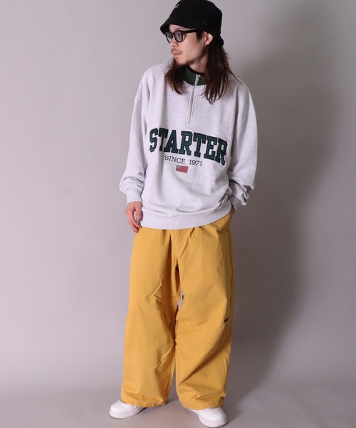 STARTER BLACK LABEL(スターターブラックレーベル)の「(YO)【STARTER BLACK LABEL】スウェット ハーフジップ プルオーバー(スウェット・メンズ・ブラック/オフホワイト/マスタード・MEDIUM/LARGE/X-LARGE)」の21枚目の写真