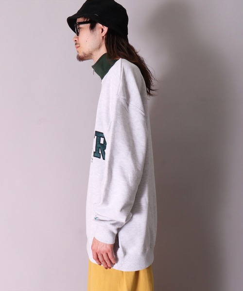 STARTER BLACK LABEL(スターターブラックレーベル)の「(YO)【STARTER BLACK LABEL】スウェット ハーフジップ プルオーバー(スウェット・メンズ・ブラック/オフホワイト/マスタード・MEDIUM/LARGE/X-LARGE)」の15枚目の写真