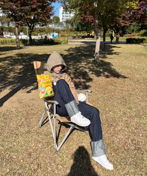 by muni:r（バイ ムニール）の「フードストリングバラクラバ（キャップ・レディース・ブラック/アイボリー/チャコール/ベージュ・ONE SIZE）」の17枚目の写真