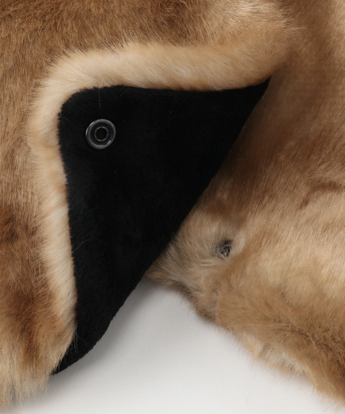 La TOTALITE(ラトータリテ)の「【HELEN MOORE/ヘレンムーア】ecofur muff(マフラー・レディース・チャコールグレー/キャメル・FREE)」の6枚目の写真