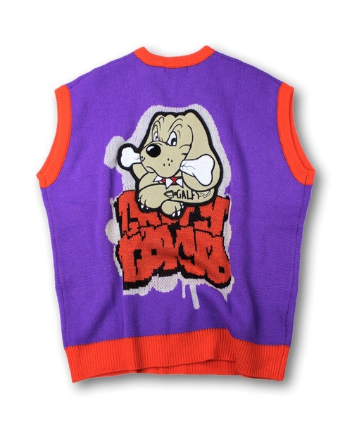 GALFY(ガルフィー)の「GALFY/ガルフィー わんわん落書きチョッキ(ベスト・メンズ・ホワイト/ブラック/パープル・L/XL)」の9枚目の写真