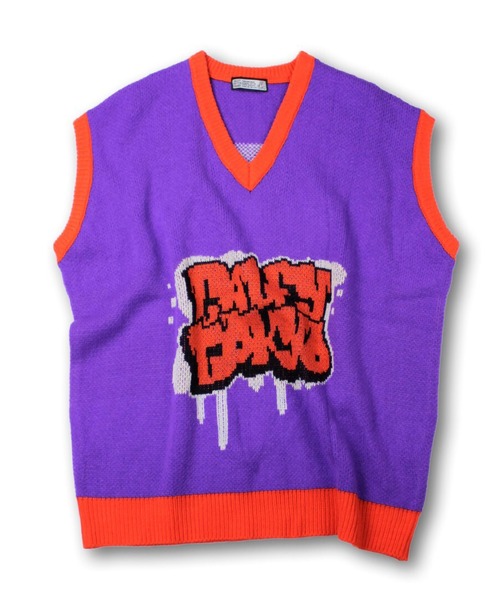 GALFY(ガルフィー)の「GALFY/ガルフィー わんわん落書きチョッキ(ベスト・メンズ・ホワイト/ブラック/パープル・L/XL)」の8枚目の写真