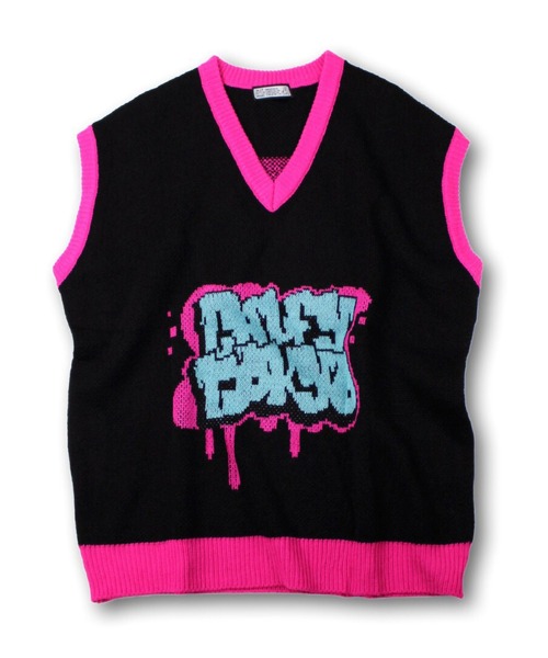 GALFY(ガルフィー)の「GALFY/ガルフィー わんわん落書きチョッキ(ベスト・メンズ・ホワイト/ブラック/パープル・L/XL)」の6枚目の写真