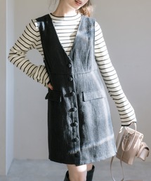 OLIVE des OLIVE | Vネックジャンスカ(ワンピース)