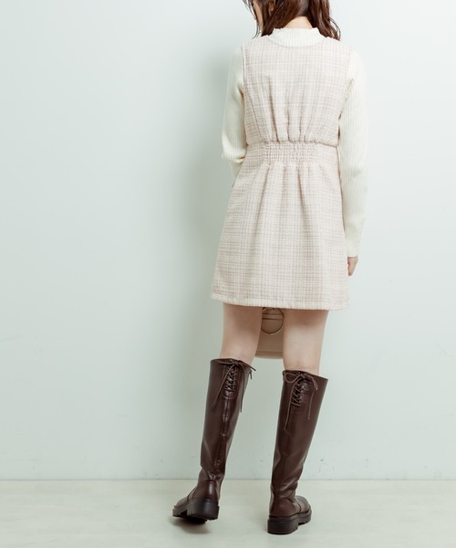 OLIVE des OLIVE（オリーブデオリーブ）の「Vネックジャンスカ（ワンピース・レディース・ラベンダー/スミクロ/ブラック・FREE）」の20枚目の写真