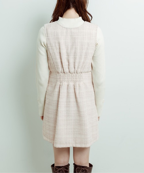 OLIVE des OLIVE（オリーブデオリーブ）の「Vネックジャンスカ（ワンピース・レディース・ラベンダー/スミクロ/ブラック・FREE）」の21枚目の写真