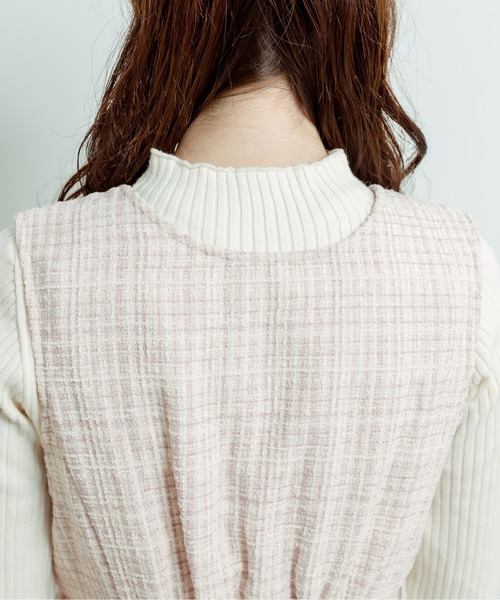 OLIVE des OLIVE（オリーブデオリーブ）の「Vネックジャンスカ（ワンピース・レディース・ラベンダー/スミクロ/ブラック・FREE）」の9枚目の写真