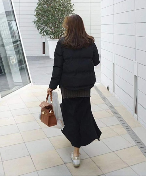 LOPASS(ロパス)の「裏レギンス付 ロングスカート(スカート・レディース・ブラック/グレー・M/L)」の11枚目の写真
